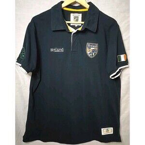 Retro Irish Heritage Collection Ireland Polo Shirt, Sz XL, Blue